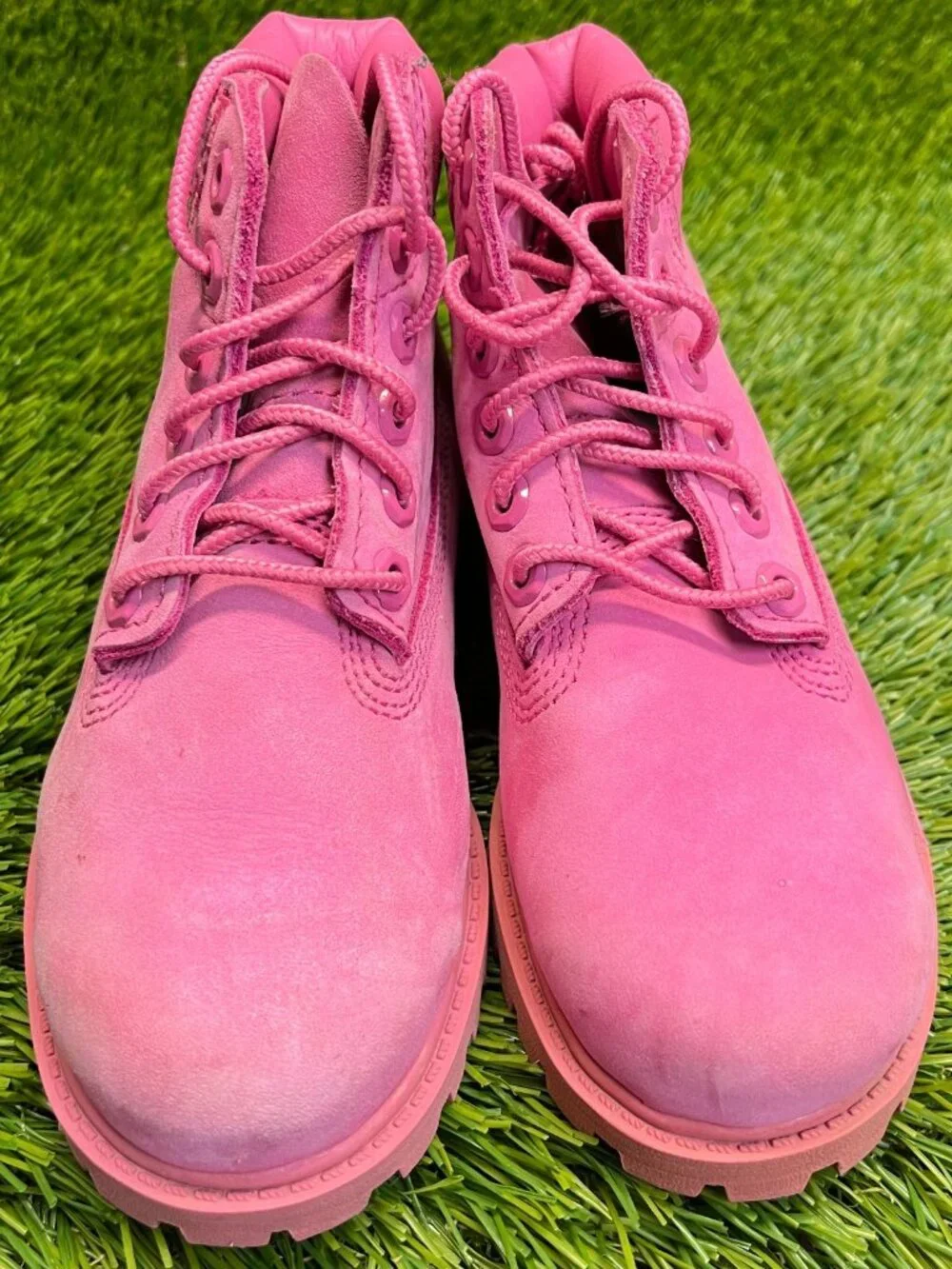 Timberland‎ 6 Inch Premium Girls Size 10C Pink Outdoor Waterproof Nubuck Boots